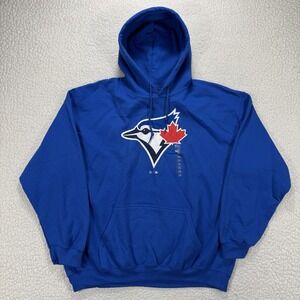 Toronto Blue Jays Hoodie Men's XL Blue MLB Logo Pullover Streetwear Casual
